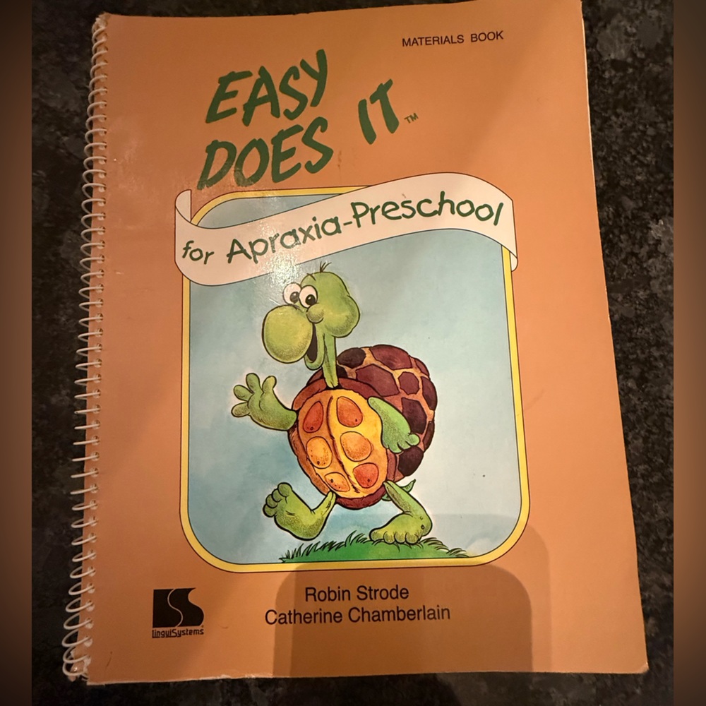Easy Does It for Apraxia-Preschool Materials Book - Orange